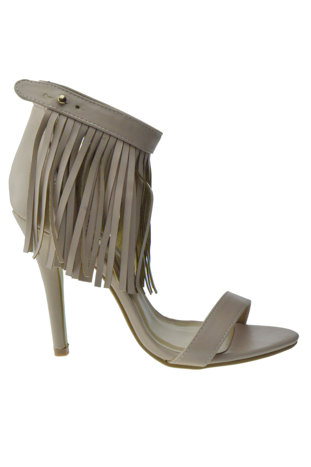 Fringe high 2024 heel sandals