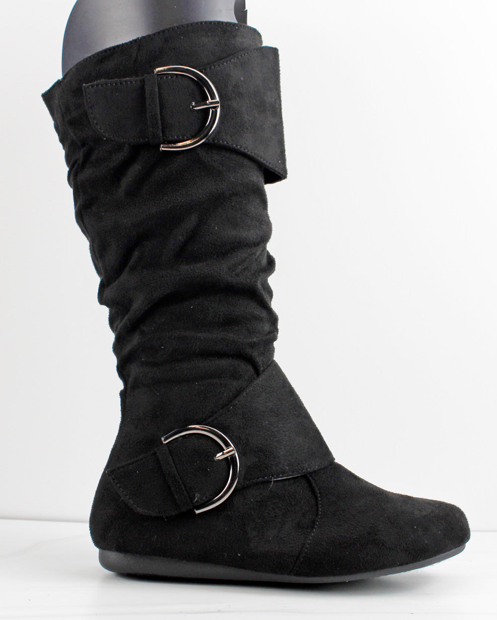 Klein 70 Women&#39;s Double Buckle Accent Slouched Mid Calf Boots