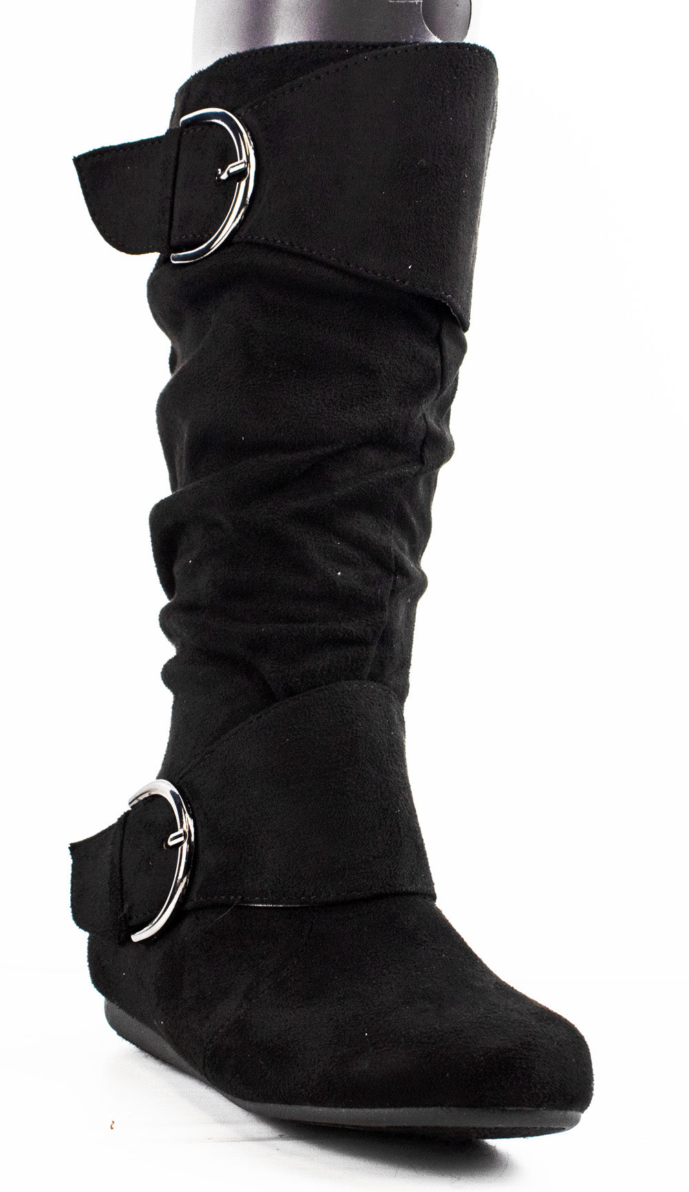 Klein 70 Women&#39;s Double Buckle Accent Slouched Mid Calf Boots