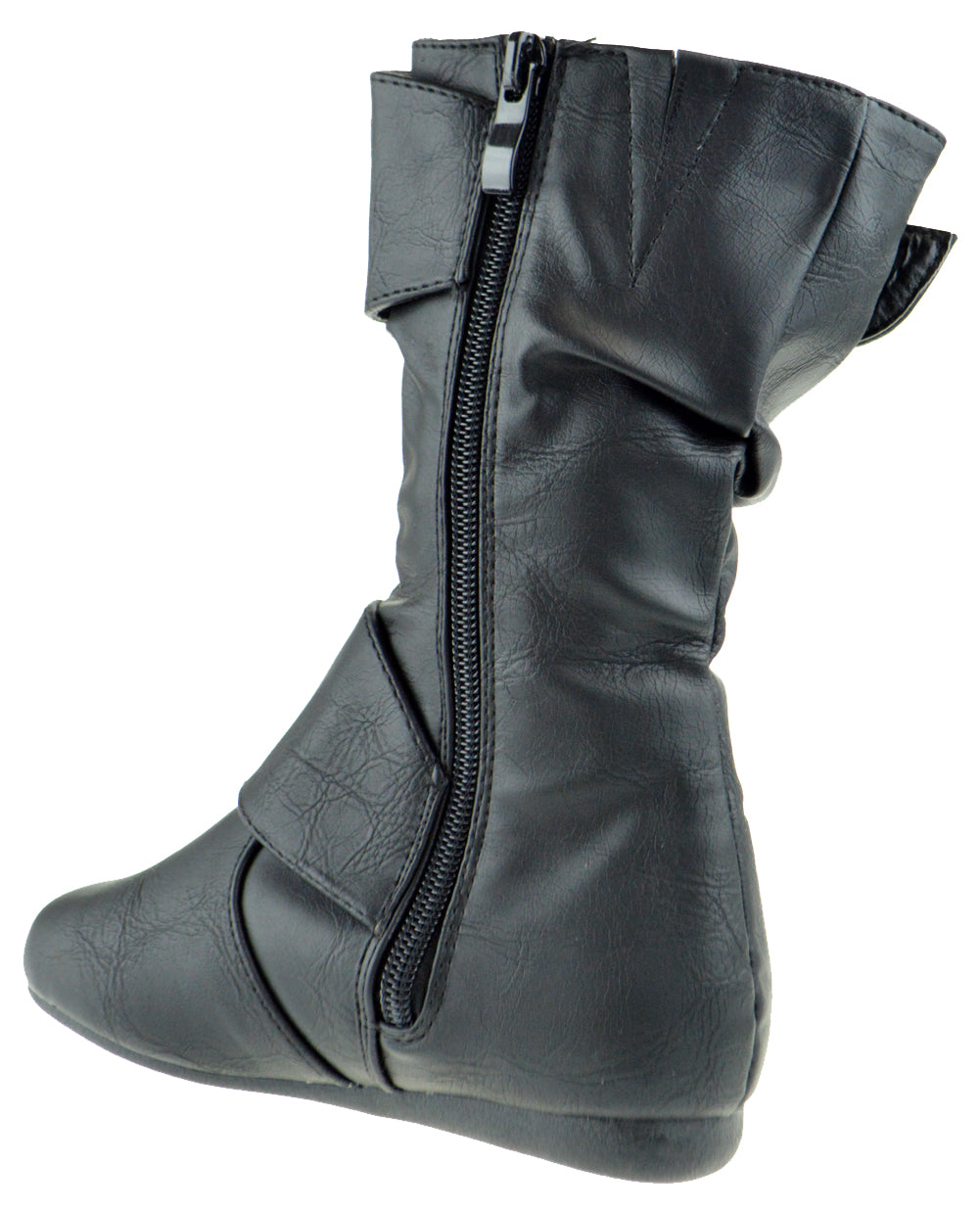 Klein 80KS Girl&#39;s Buckled Slouchy Rhinestone Riding Boot