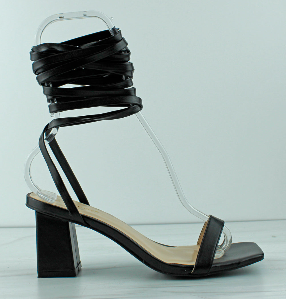 Thin strap block outlet heels