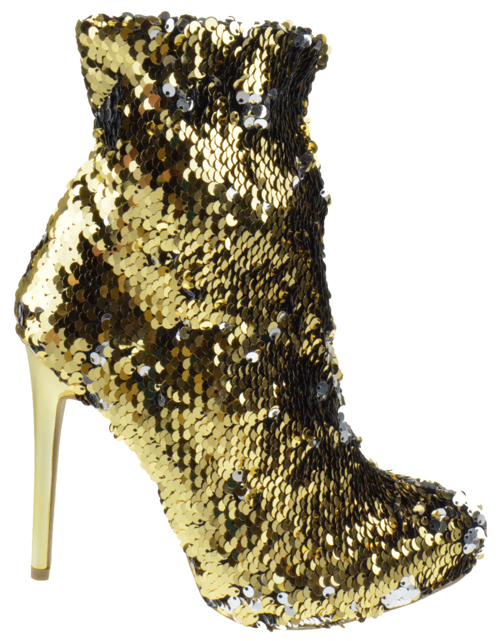 Loren 02 Women&#39;s Sequined Ankle  Fabric Pump