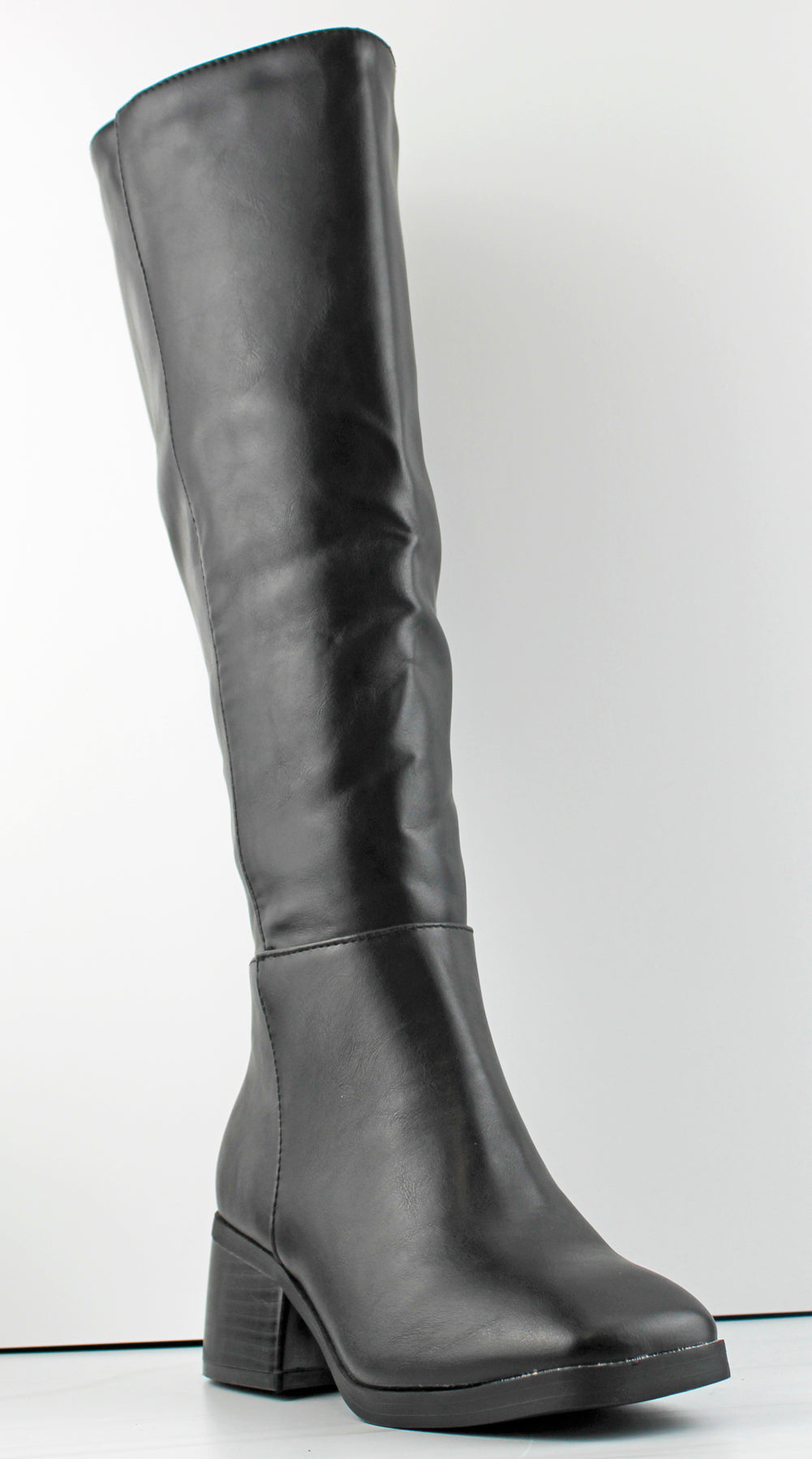 Boom 02 Women&#39;s Knee High Low Heeled Riding Boots