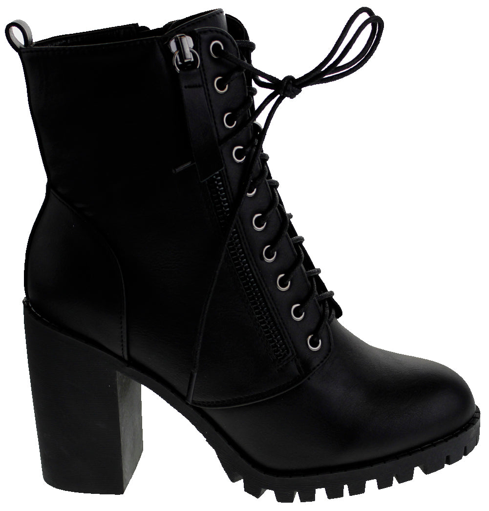 3 inch on sale heel combat boots