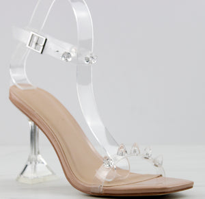 Clear strap 3 outlet inch heels