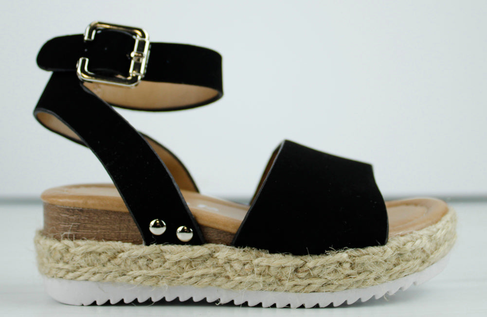 Sensational-1KA Baby Girl&#39;s Strappy  Platform Espadrille Sandals