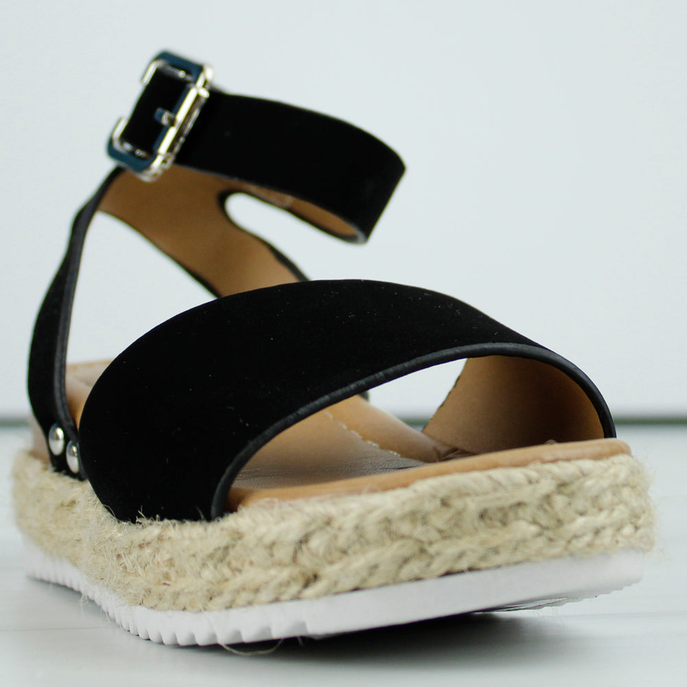 Sensational-1KA Baby Girl&#39;s Strappy  Platform Espadrille Sandals