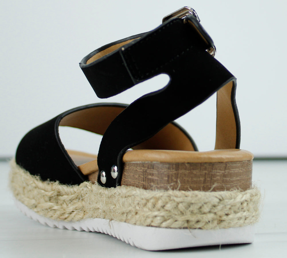 Sensational-1KA Baby Girl&#39;s Strappy  Platform Espadrille Sandals