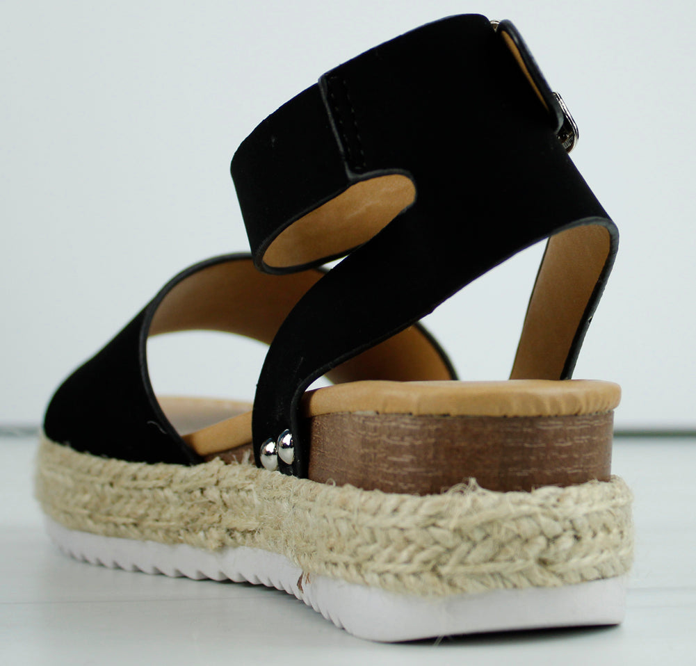 Sensational-1K Strappy Little Girl&#39;s Platform Espadrille Sandals