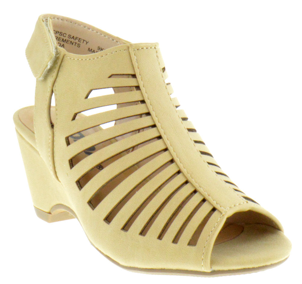 Shake-IIH Girls Peep Toe Wedge Sandal