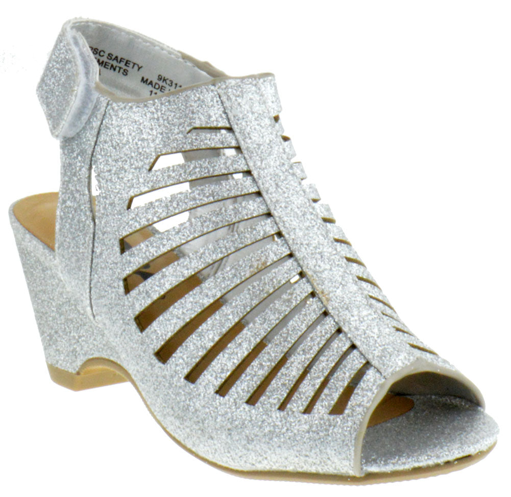 Shake-IIH Girls Peep Toe Wedge Sandal