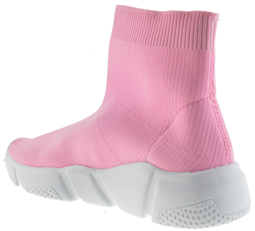 Sock 12 Women&#39;s Elastic Fabric Hightop Sneaker