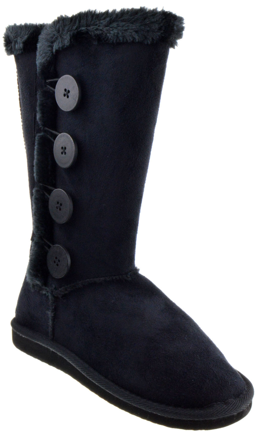 Aling 33 Womens 4 Button Shearling Boots