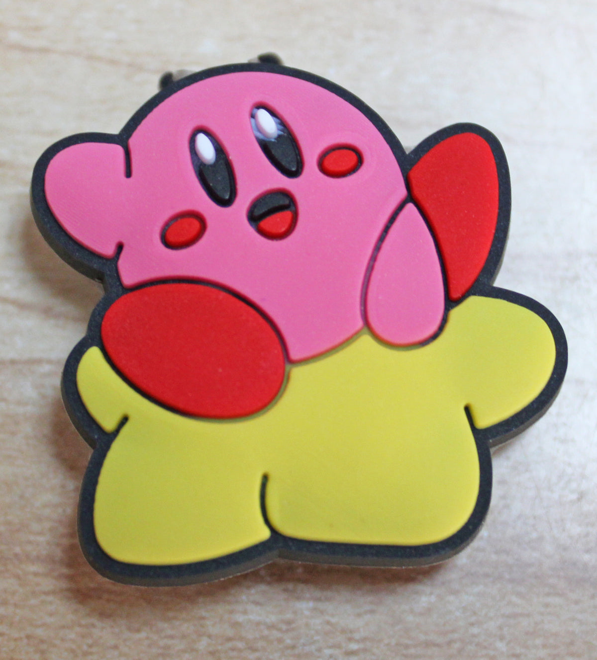 Kirby Sitting on Star Rubber Shoe Charms