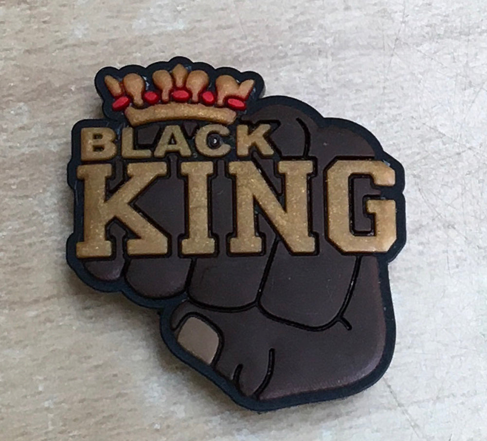 Black King Rubber Shoe Charms