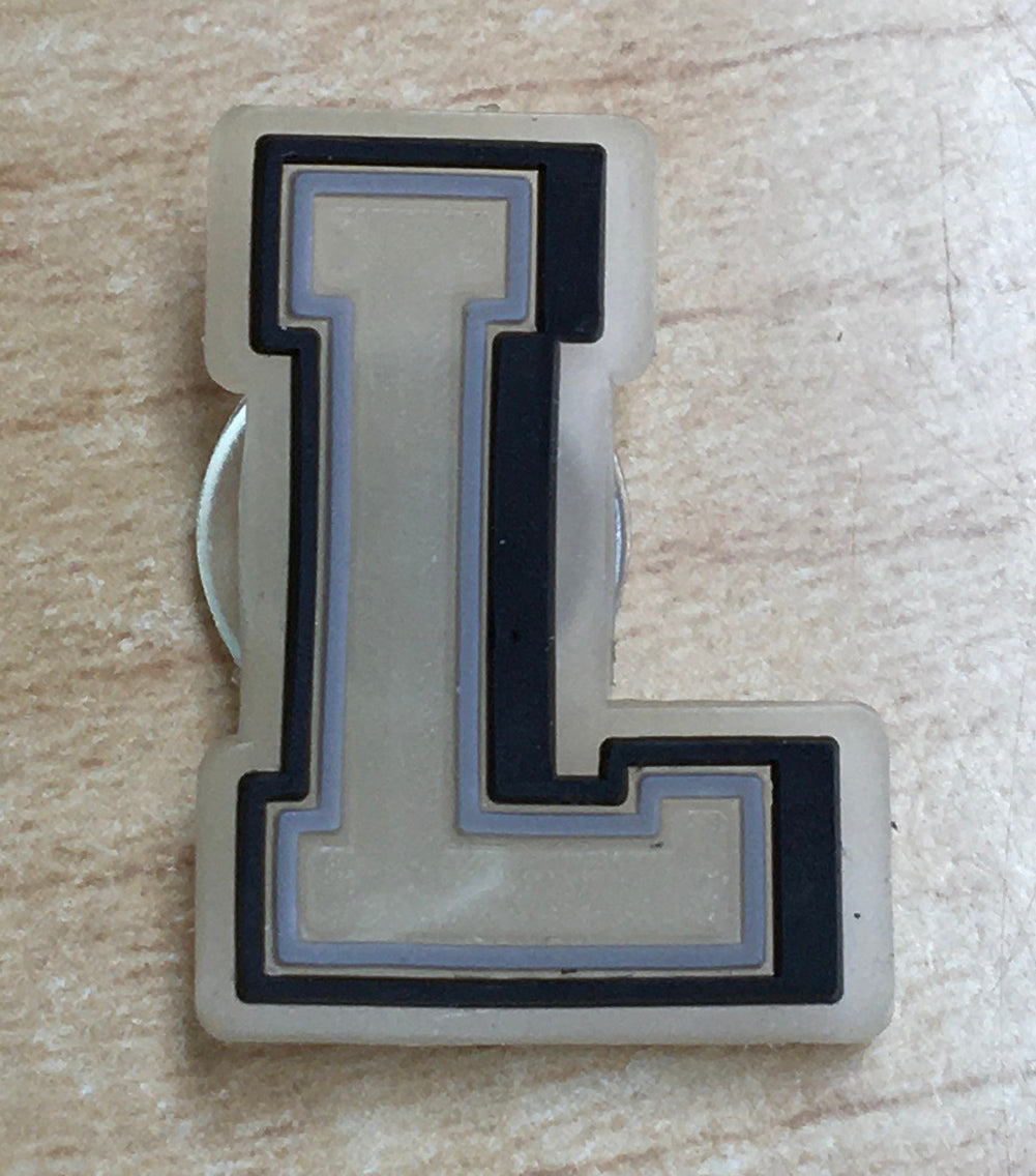 &quot;L&quot; Rubber Shoe Charms