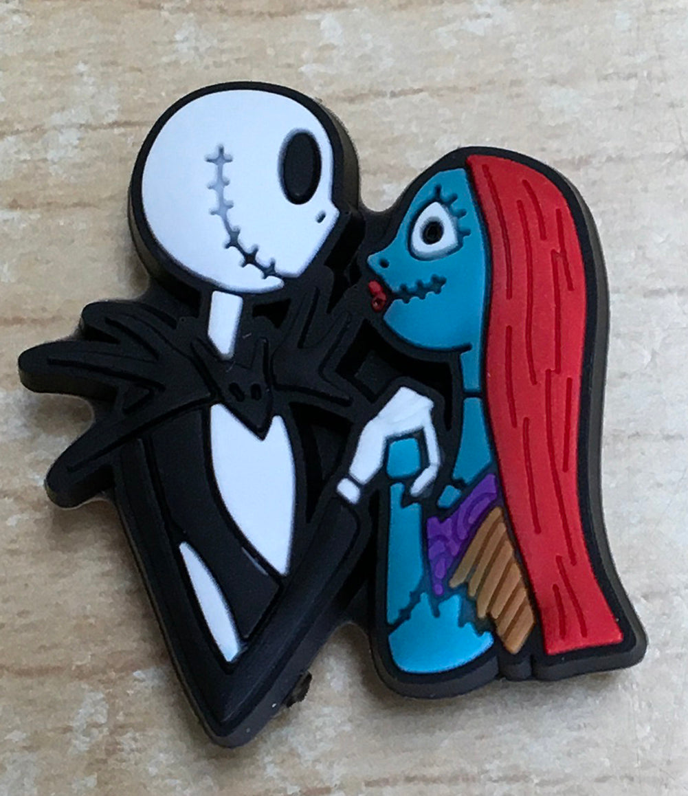 Jack &amp; Sally Rubber Shoe Charms