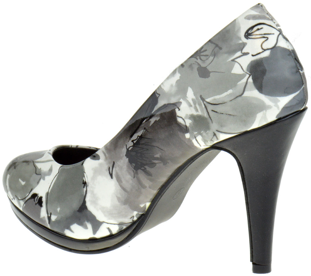 APPLE 22 Womens High Heel Floral Patent Pumps