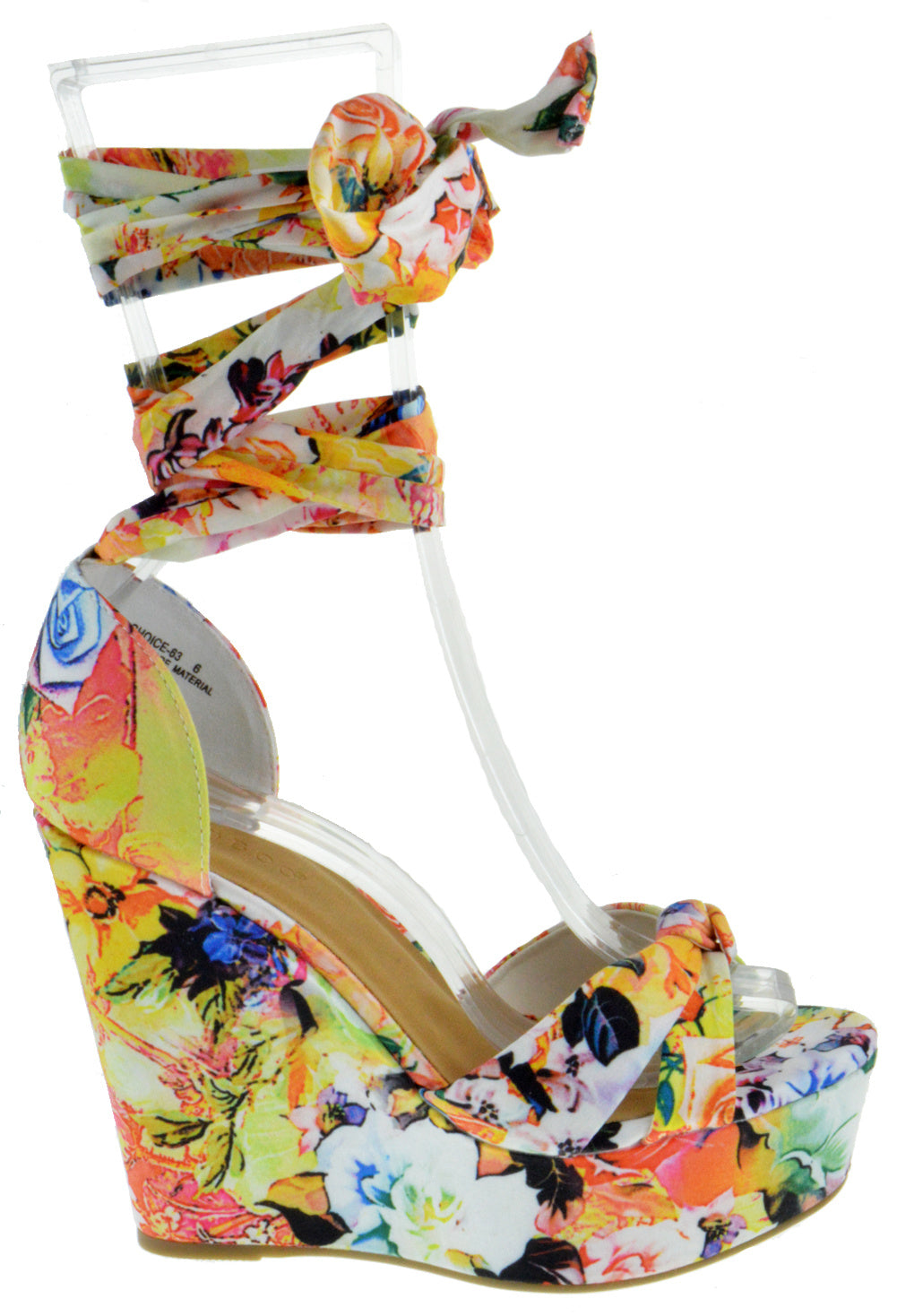 Floral Print High Heel Platform Pumps With Ankle Strap | Heels, Cute high  heels, Womens high heels