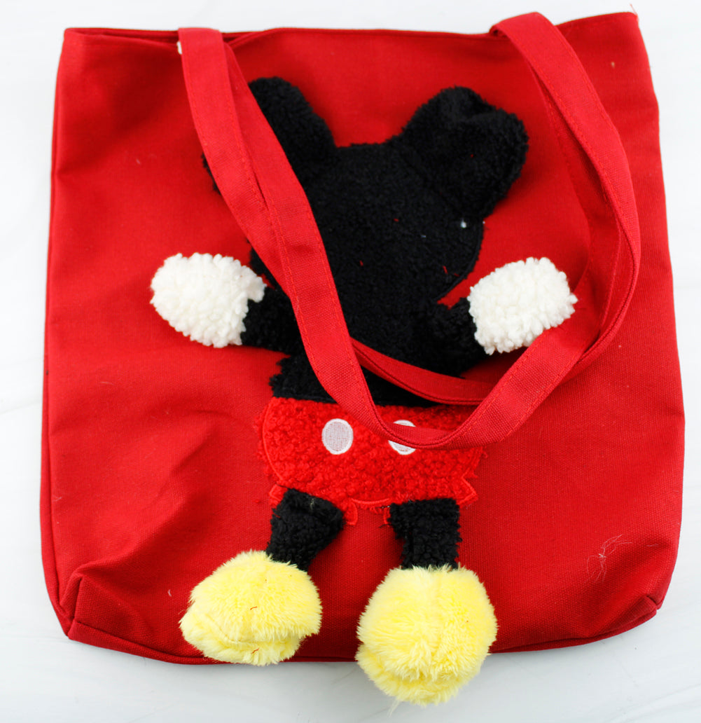 Cute Fuzzy Mickey Cartoon Tote Bag