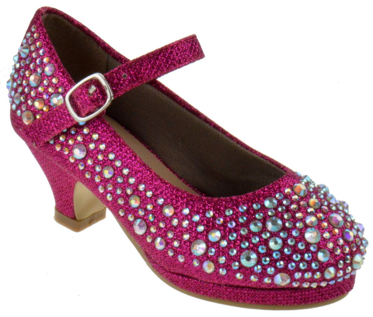 Dana 58K Girl&#39;s Rhinestone Mary Jane Dress Pumps