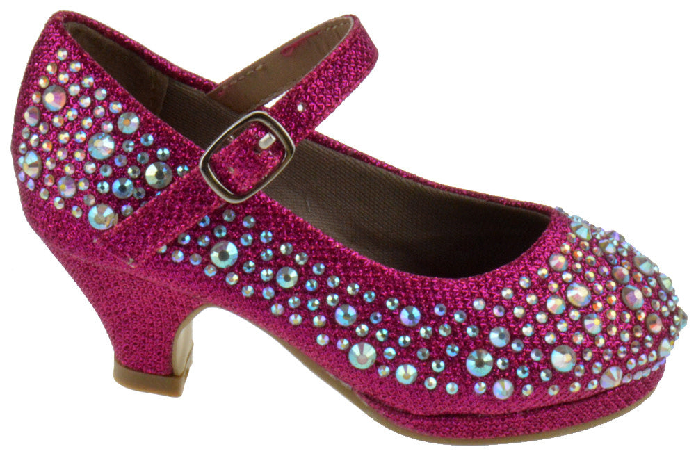 Dana 58K Girl&#39;s Rhinestone Mary Jane Dress Pumps