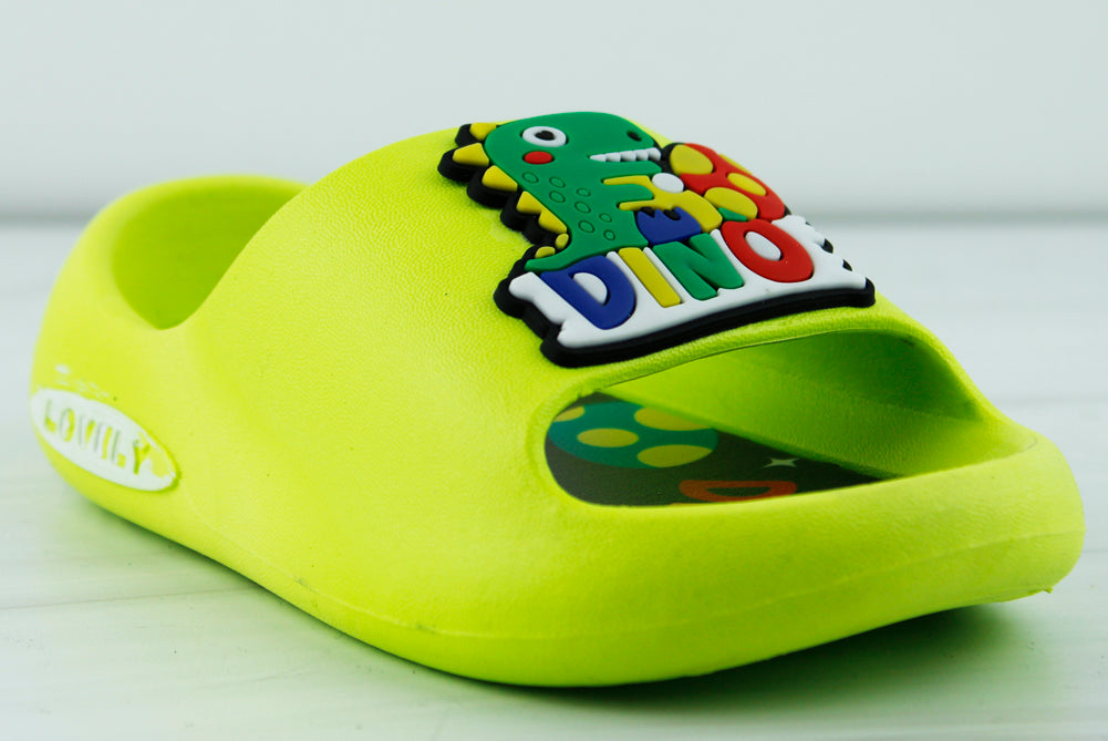 Little Kid&#39;s Comfort Slip On Dino Slides