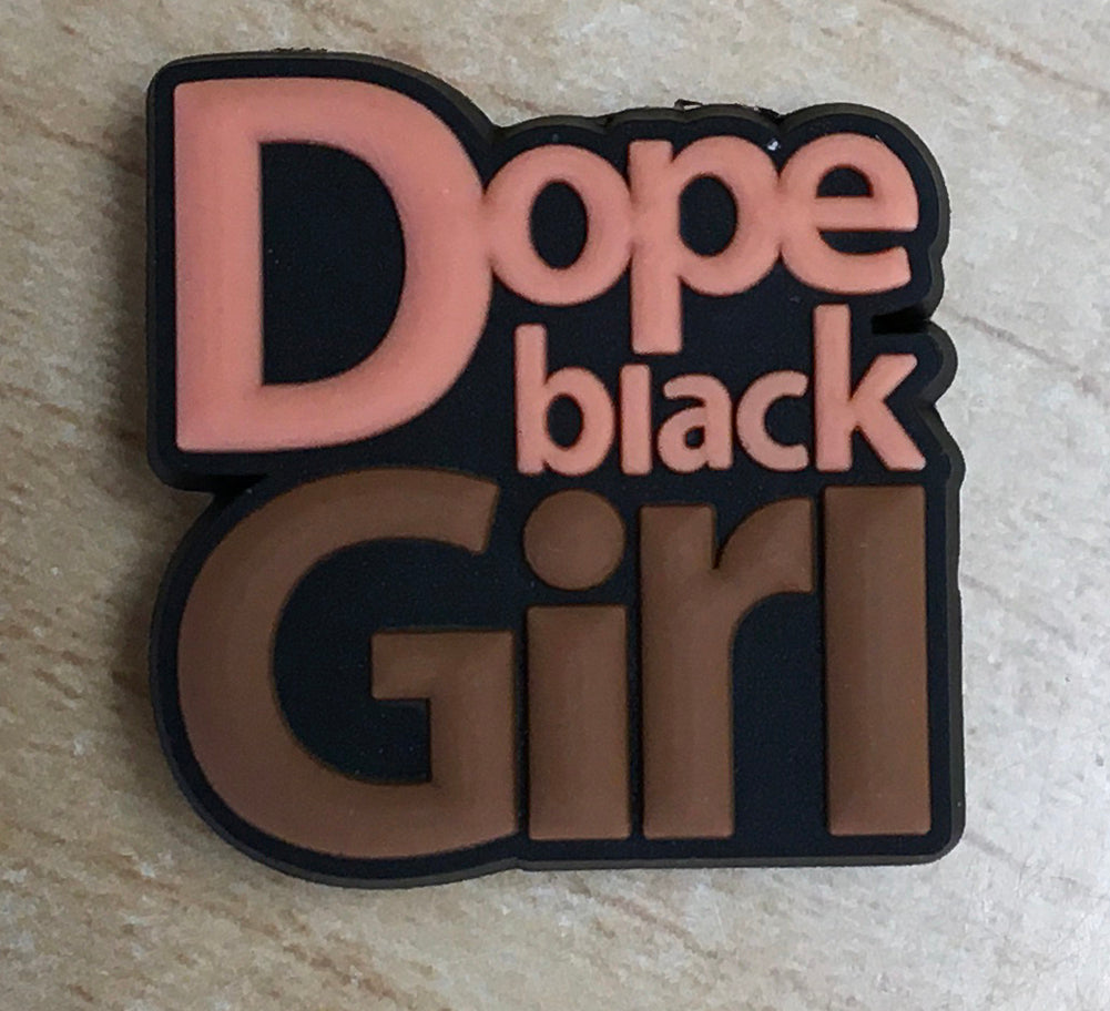 Dope Black Girl Rubber Shoe Charms