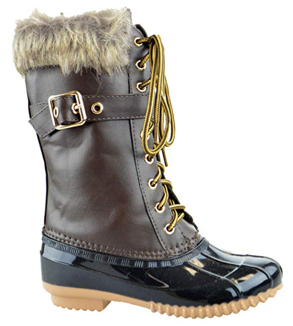 Duck 10K Little Girls Lace Up  Knee High Duck Boots