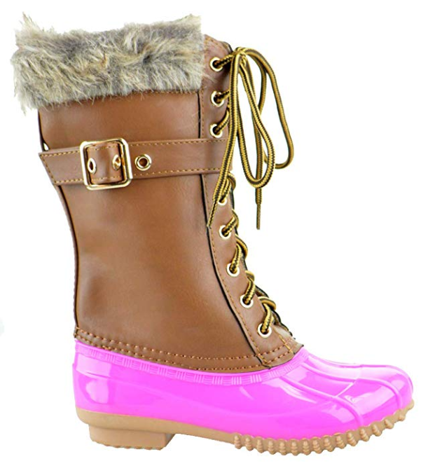 Duck 10K Little Girls Lace Up  Knee High Duck Boots