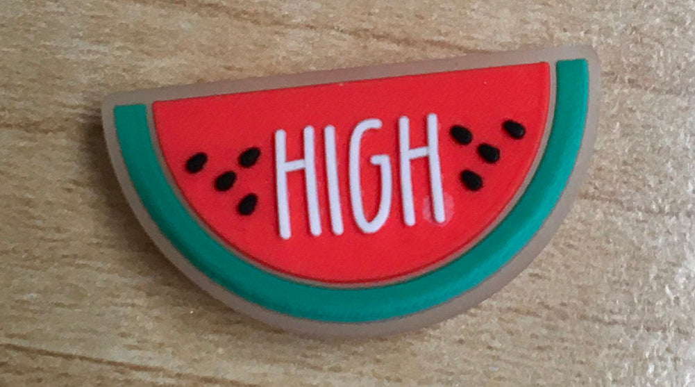 Watermelon &quot;High&quot; Rubber Shoe Charms