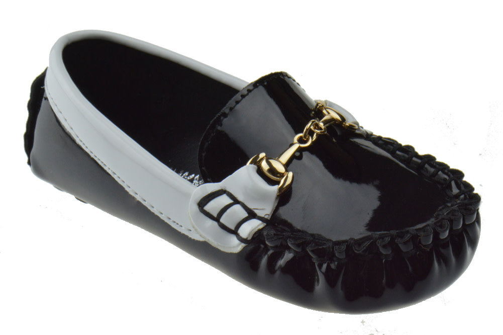 Emmy-04B Girl&#39;s Moccasin Slip On Flats