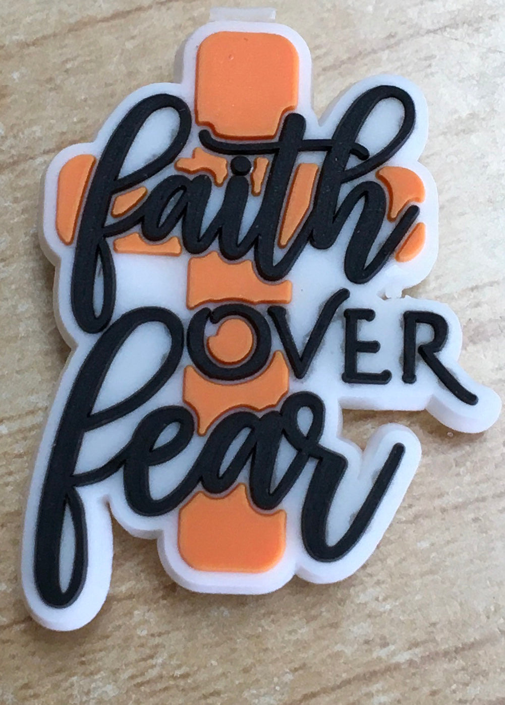 Faith Over Fear Rubber Shoe Charms