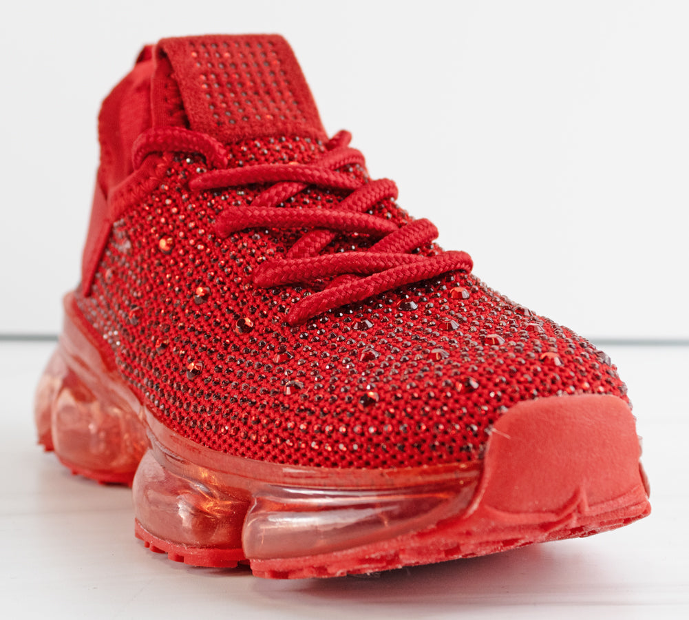 Fashion Led Light White Red Sneakers for boys and Girls (Bacho ke light  wale shoes)