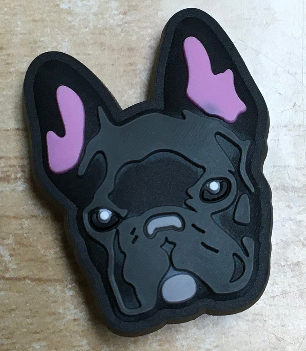 French Bulldog Rubber Shoe Charms