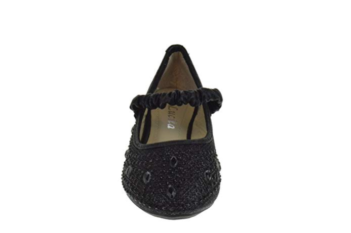 Fu 037 km  Little Girl&#39;s Rhinestone Ballet  Glitter Flats