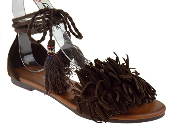 Kailyn 29 Womens Fringe Sandals