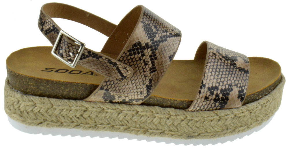 Snakeskin espadrille platform discount sandals