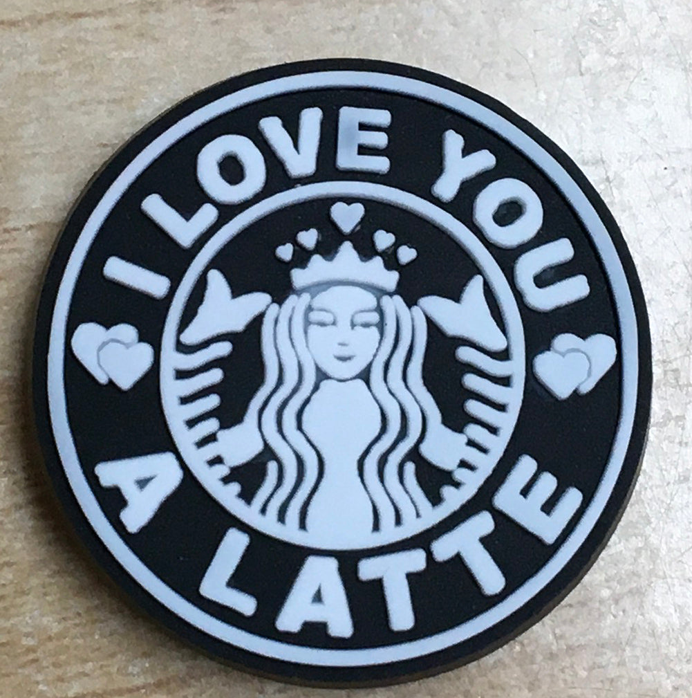 I Love You A Latte Rubber Shoe Charms