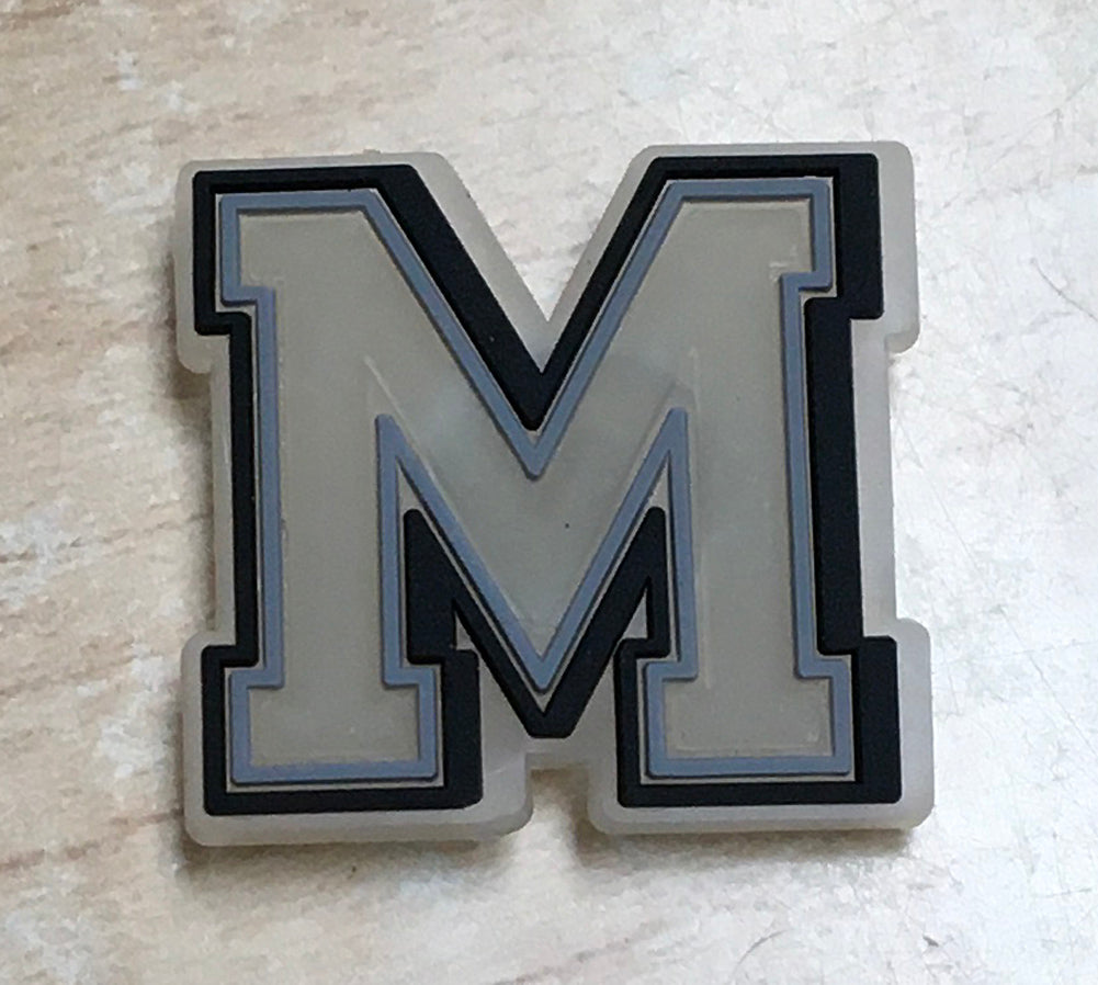 &quot;M&quot; Rubber Shoe Charms