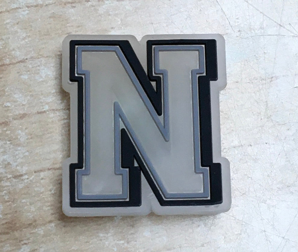 &quot;N&quot; Rubber Shoe Charms