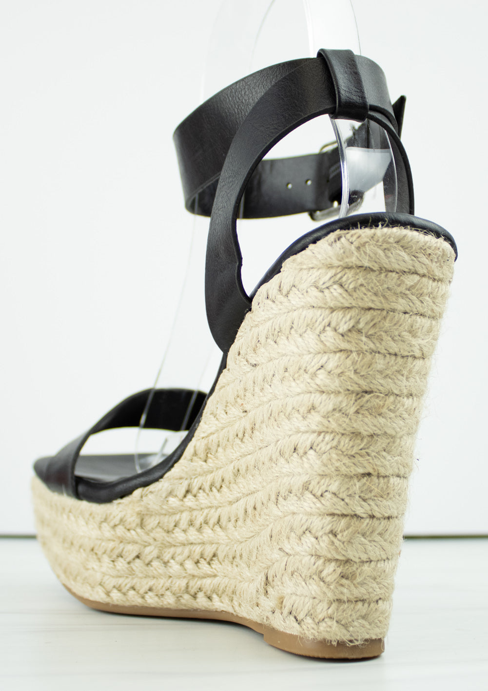 Prefer 01 Women&#39;s Patent Square Toe Wedge Espadrille Sandals