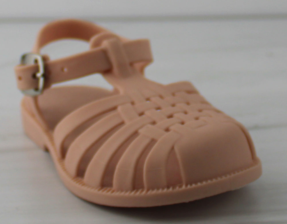 Little Girls Braided Design Cut Out Flat Sandals