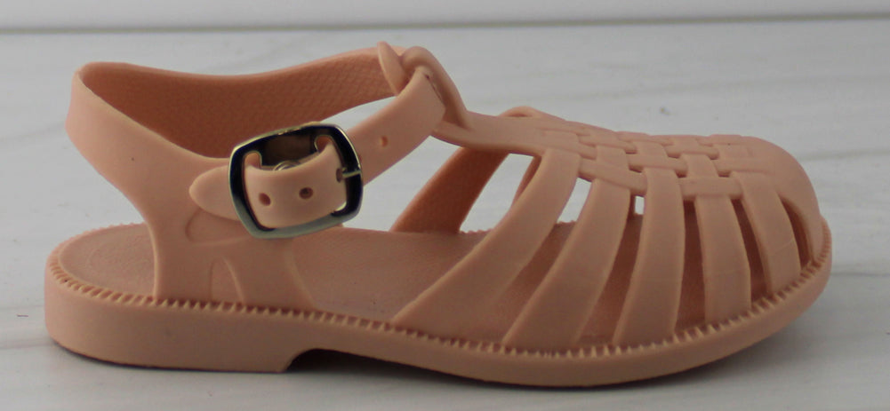 Little Girls Braided Design Cut Out Flat Sandals