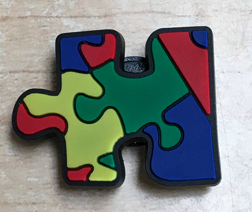 Autism Awareness Puzzle Piece Rubber Shoe Charms