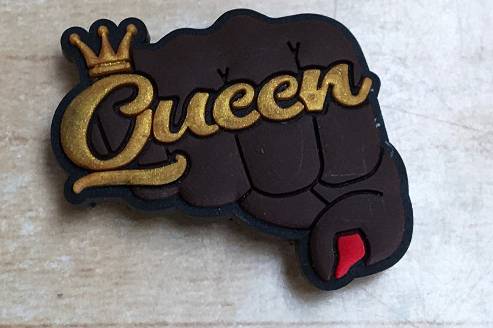 Queen Fist Rubber Shoe Charms