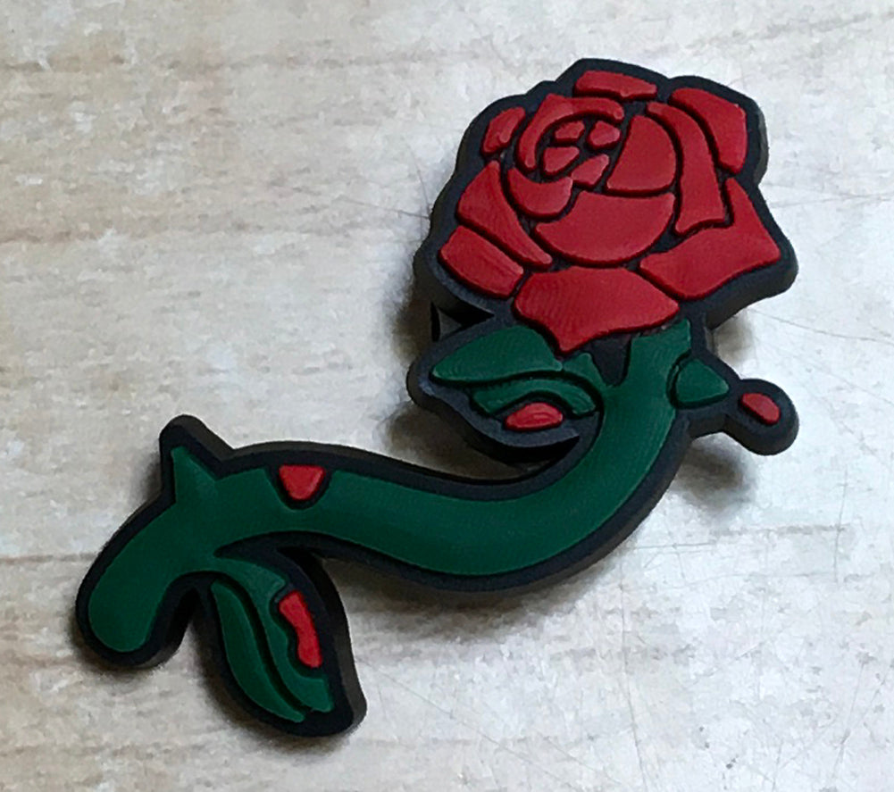 Rose Rubber Shoe Charms