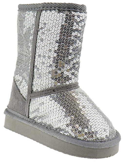 Febe  Baby Girls Fur Shearling Sequin Boots