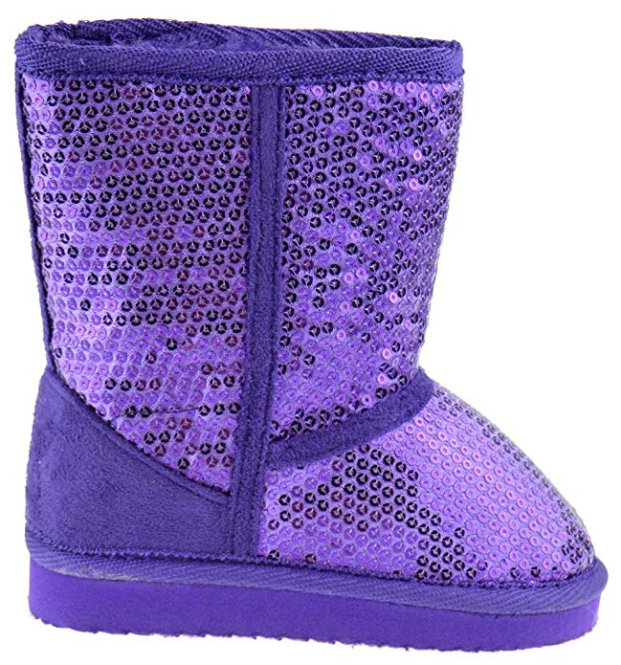 Febe  Baby Girls Fur Shearling Sequin Boots