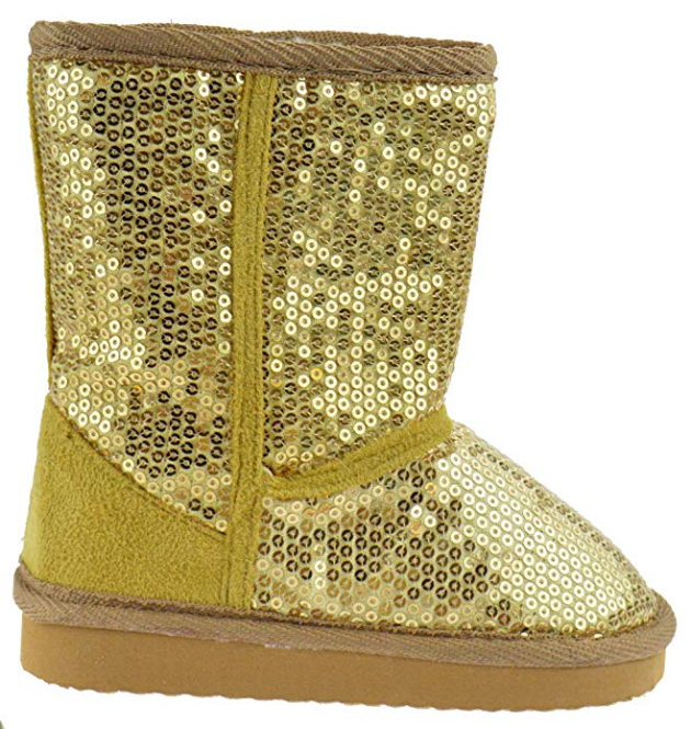 Febe  Baby Girls Fur Shearling Sequin Boots